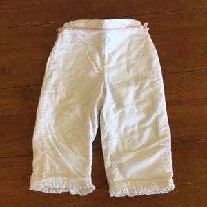 Janie and Jack soft white pant 12 months 18 months